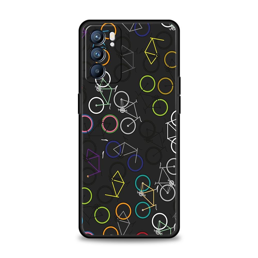 Mountain Bikes Cycling Phone Case For Oppo Find X5 A54 A53 A52 A9 2020 A15 A95 A16 A76 A74 A12 Reno7 SE Reno6 Pro Plus 5G Cover