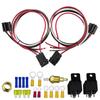 2Set 12V Electric Fan Relay Kit with Thermostatic Sensor For 10" 12"14" 16" Fans