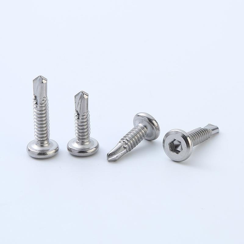 410 Stainless Steel Flat Head Hex Self-Drilling Dovetail Guardrail Screw