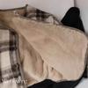 Kids Plaid Fleece Lined Wool Blend Coat Warm Casual Winter Outerwear