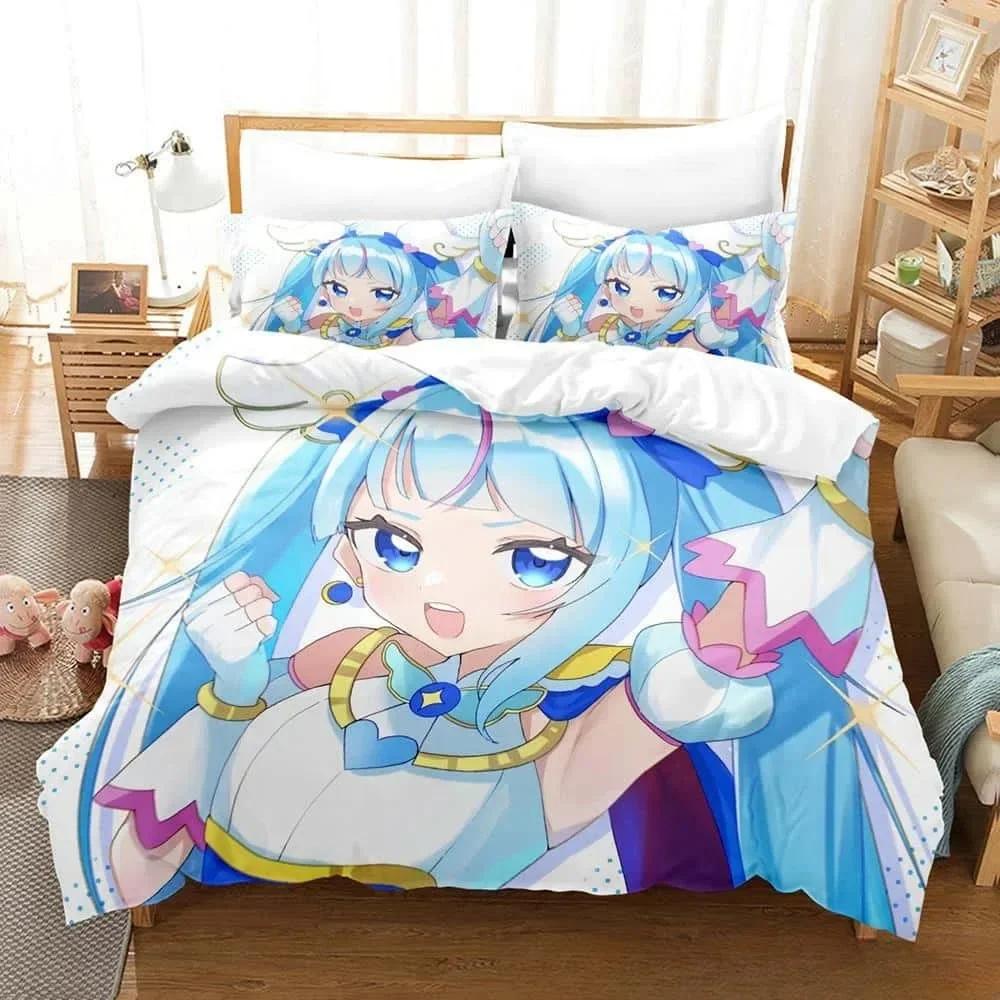 Comforter 3D Anime Kawaii Girls Sora Harewataru Bedding Set Printed With Soft Single Double Queen Super King Size