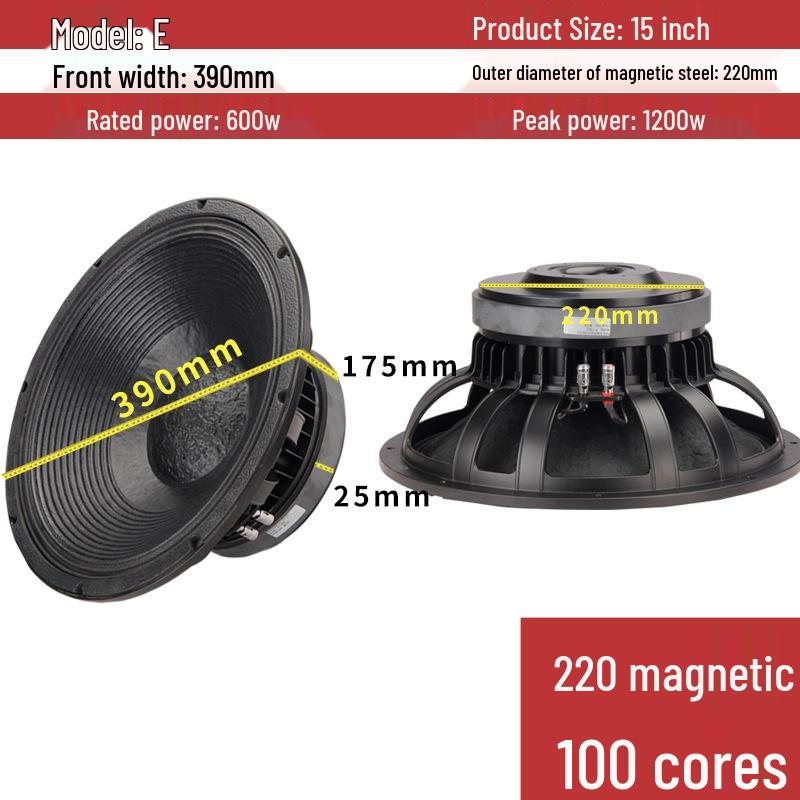 Professional 12" & 15" Full-Range Bass Stage Speaker for KTV