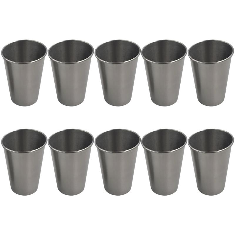 Set Of 10 Thermal Cups Functional Beer Cups Stainless Steel Tumblers For Beer Lover And Quality Lifestyle Enthusiasts