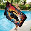 1pc Football Theme Beach Towel Classic Shooting Posture Super Absorbent Suitable for Beach Vacation Pool Summer Gift for Friends
