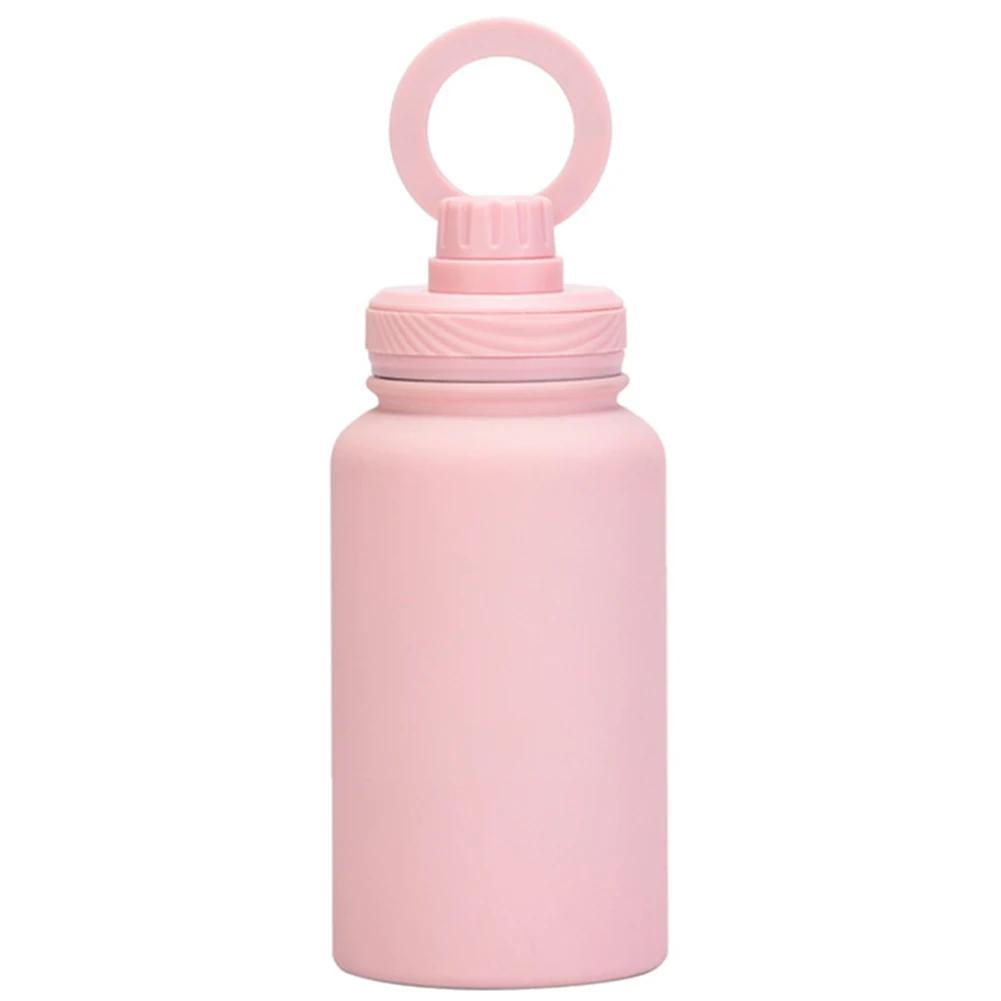 650ml Sports Water Bottle with Rotating Phone Holder Stainless Steel Double Vacuum Insulated Bottle for Outdoor Sports