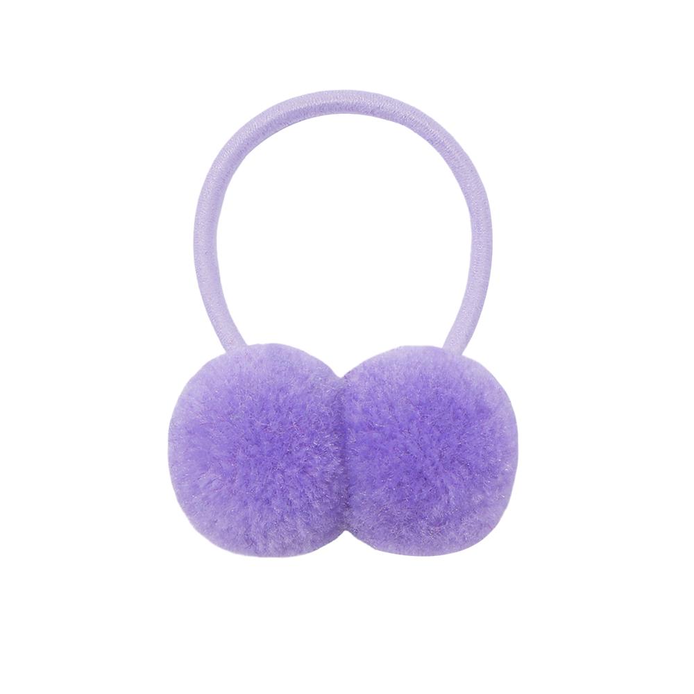 2/6/10Pcs Girls Scrunchies Double Plush Ball Hair Bands Set For Baby Kids Bobbles Elastic Hair Ropes Hair Accessories