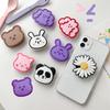 Support pliable pour téléphone portable, motif ours mignon, pour iPhone 15, anneau extensible