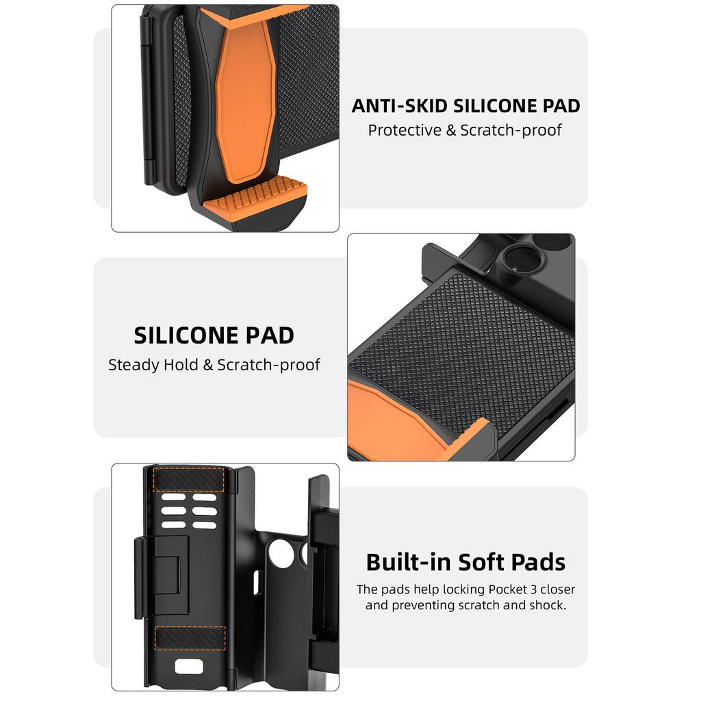 Aluminum Alloy Expansion Adapter Head Pan Head Camera Fixed Frame Bracket for DJI OSMO Pocket 3 Gimbal Camera Accessory