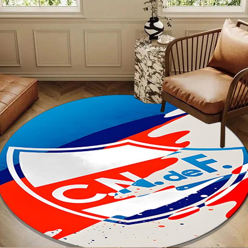 Montevideo Crest Design Round Mat, Anti-slip Circle Carpet Chair Rug For livingroom,Bedroom, Doormat Home Decor Gift Christmas Gifts
