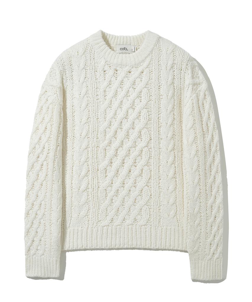 COSTUME O’CLOCK [2Pack] Round Fisherman Semi-Crop Knit 11 Color Cooskt050Set