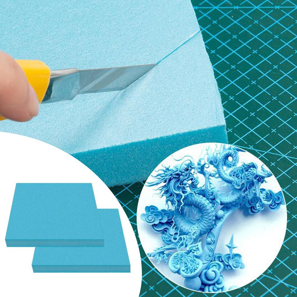 2 Pieces Foam Slab Sheets Plate 2cm Thickness DIY Board Scene Block Making Material for