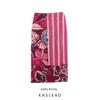 Kaslead New Arrival Women's Clothing Fashion Style Fashion All-Match Print Silk Satin Texture Midi Dress 3666068
