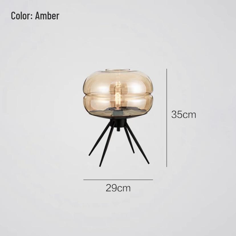 Minimalist Nordic Glass Table Lamp for Bedroom or Living Room Decor