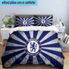 Chelsea Football Club Crest 3PCS Bedding set,Ideal for1pc Duvet Cover And 2pcs Pillowcases Perfect for Christmas gift,Ideal for Bedroom, Dormitory
