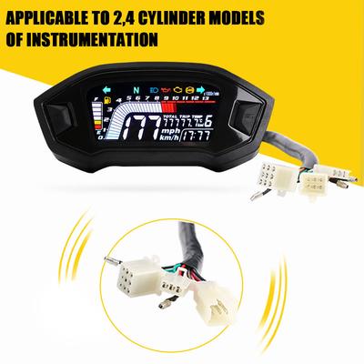 Vitezometru motocicleta Tahometru universal LCD Digital Odometru Indicator Contor de nivel de combustibil 14000RPM