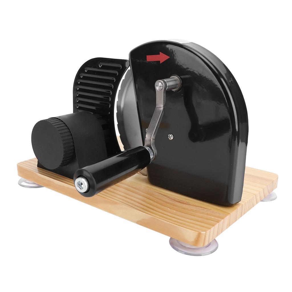 Manual Bread Cutter Stainless Steel Wood Adjustable Thickness Hand Crank Toast Loaf Cutter for Homemade Bread Kitchen Bakery