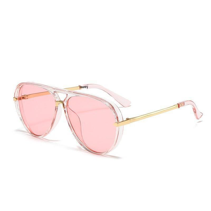 Trendy Large Frame Frog-Shaped Sunglasses: European and American Style