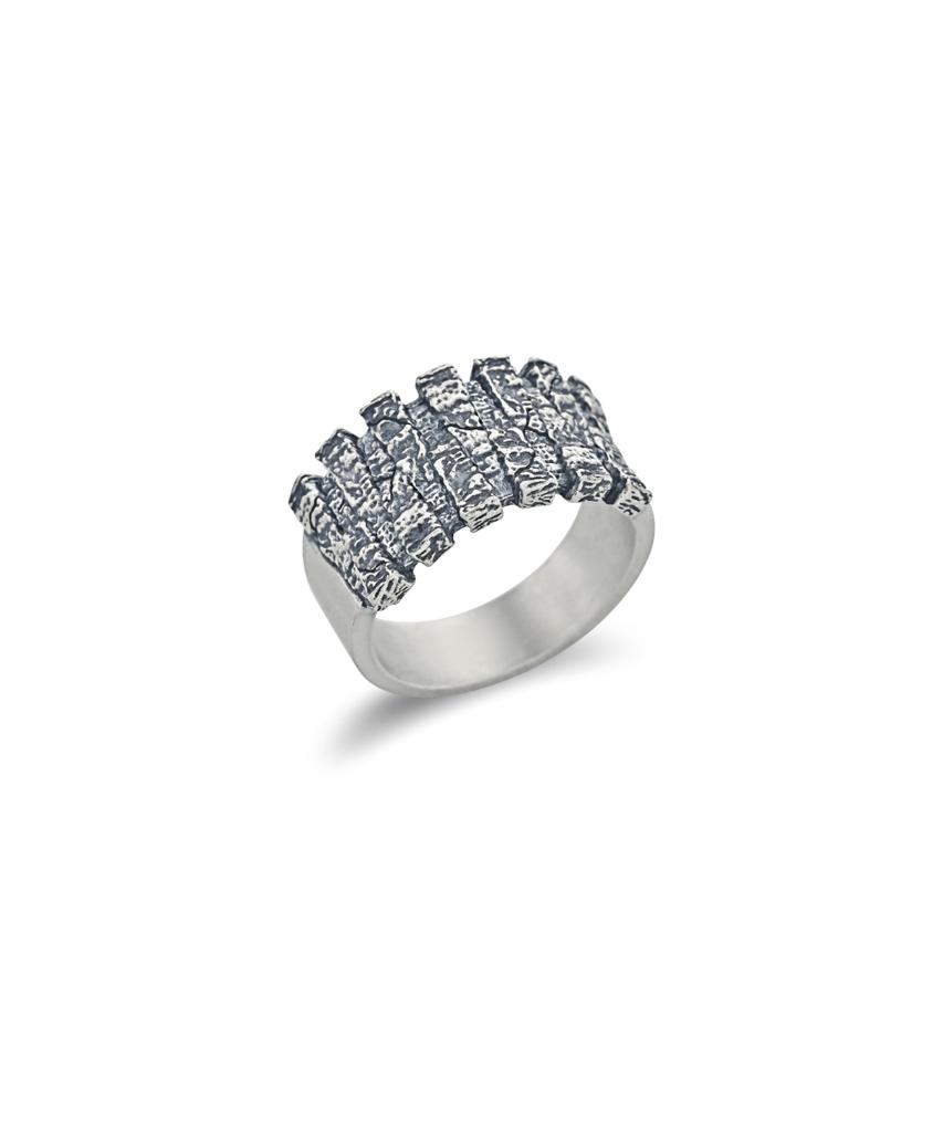 Thestillroom [Silver] #R2527 Crack Texture Ring