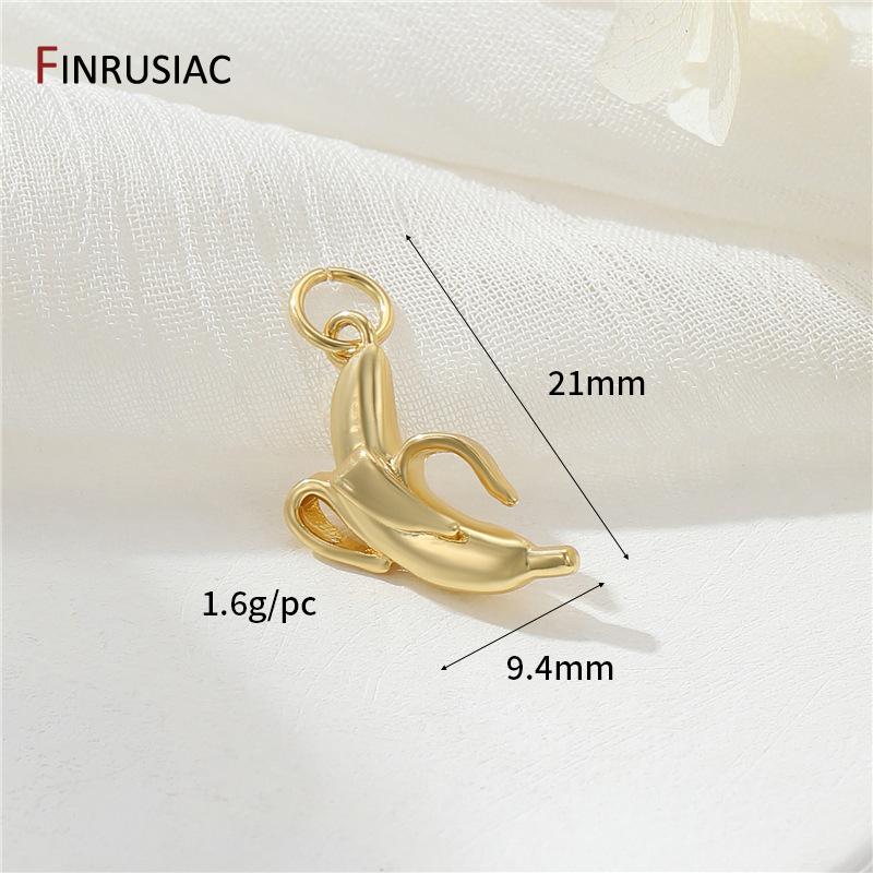 

14K Gold Plated Brass Enamel Fresh Colorful Fruit Charm For Necklace Making,Charms for Jewelry,DIY Jewelry Materials 1 piece