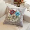 45x45cm European Style Embroidered Flowers Decorative Pillow Cover 48x48cm Throw Pillowcase Home Decor Cushion Cover for Sofa