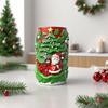 Santa Embossed Cylindrical Silicone Mold Holiday Candle Silicone Mould For Epoxy Resin Art Handmade Candle Soap Making