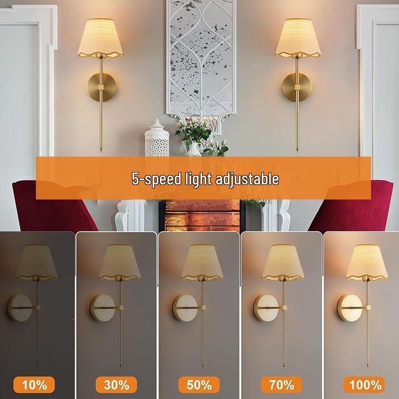 Rechargeable RGB Battery-Powered Wall Lamp - Creative American Style for Living Room or Bedside, Includes Remote Control