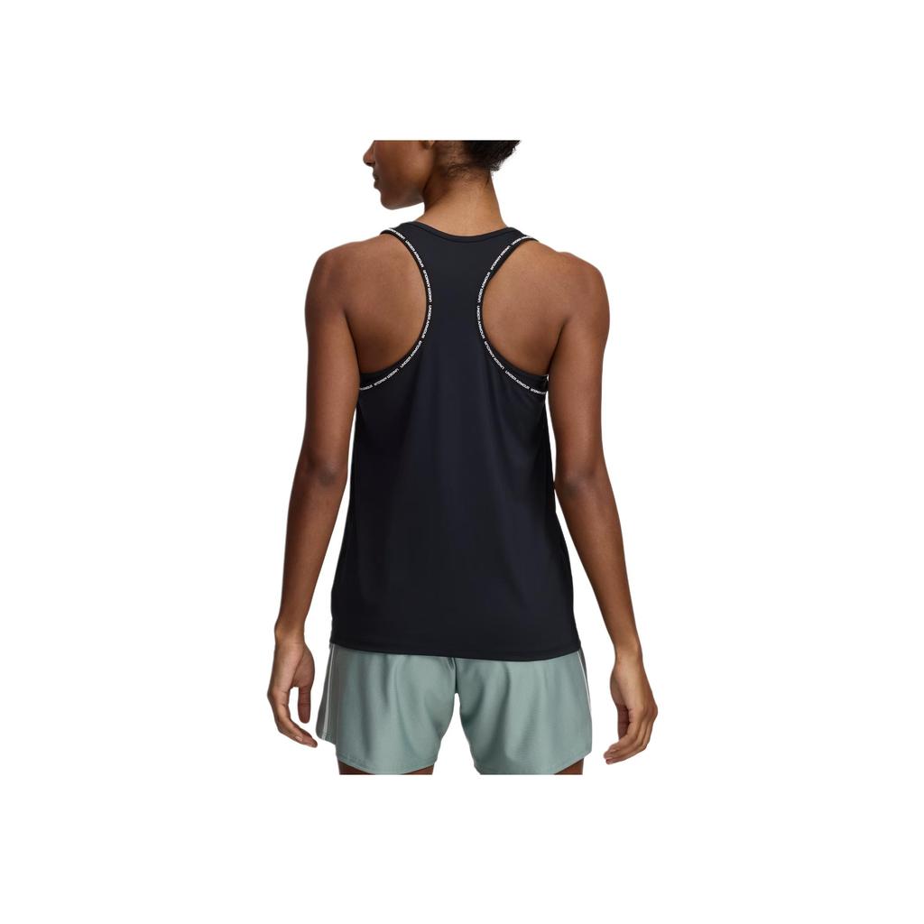 Under Armour Knockout Tech Sleeveless Tank Top Women Tops Black White 1389851-001