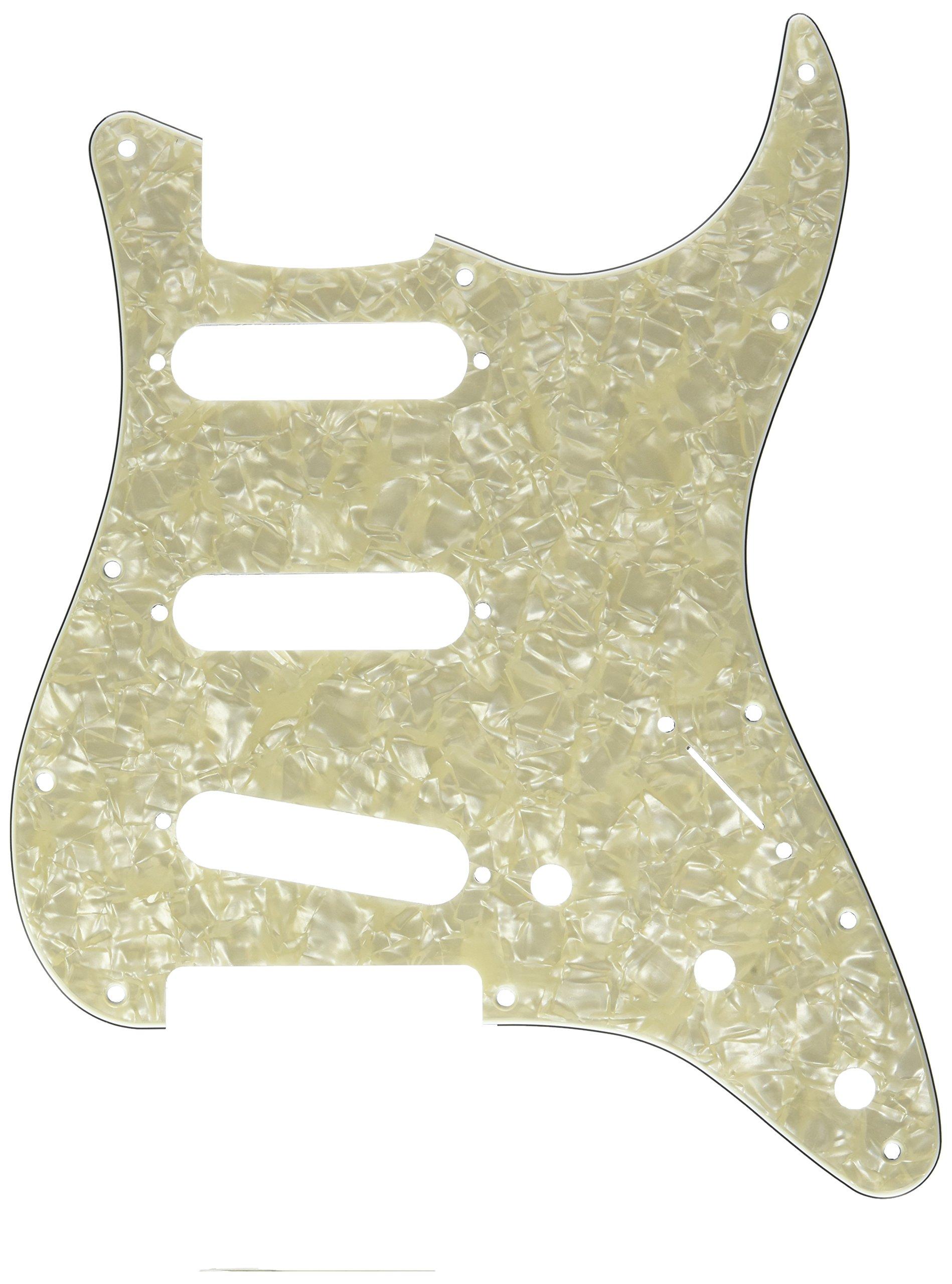 

Fender Ageed White Moto 11-Hole Modern-Style Stratocaster® S/S/S Pickguard,