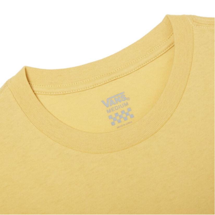 Vans Effen Kleur Illustratie Smiley Print Los Kortademig T-shirt Dames Tops Wijn-Geel VN0A7YHXY7O