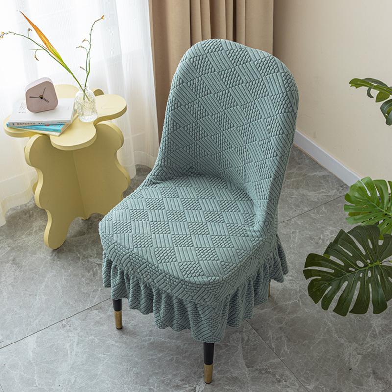 Latest Elastic Thickened Large Curved Chair Cover Universal Dining Table Backrest Cover Integrated Durable Durable