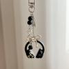 Polka Dot Music Earphone Pouch & Keychain: Personalized Phone & Backpack Charm for Men and Women