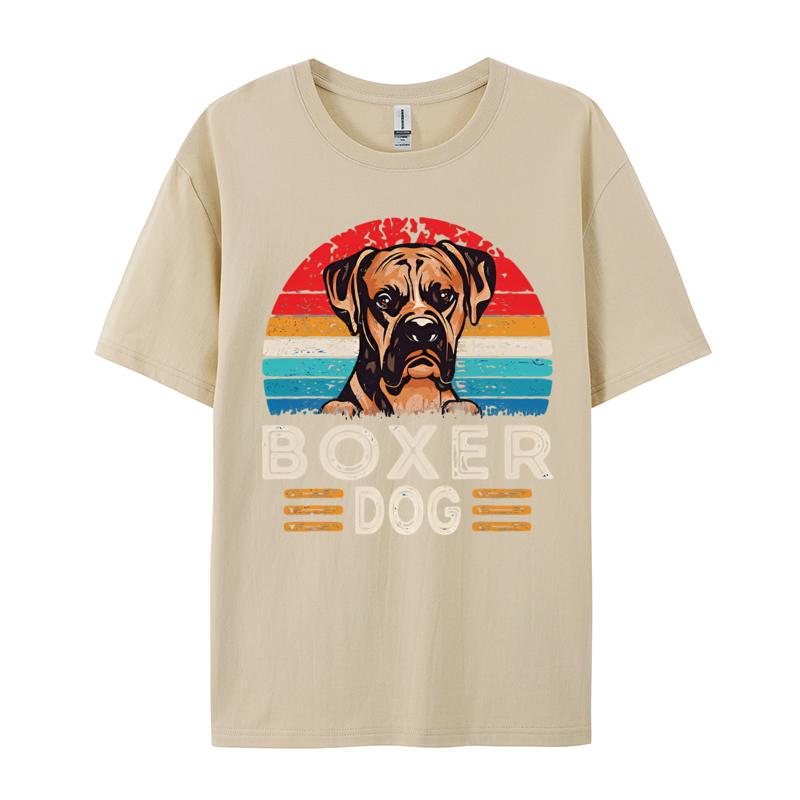 Vintage Boxer Dog Tshirt Dog Owner TShirt Unisexs 100 Cotton Designer TShirts Streetwear Unisex Tee Casual