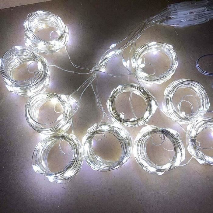 Guirlande Lumineuse - 3M x 3M - 300 LED - 8 Modes d'éclairage - Blanc