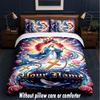Valentine Love Theme Custom Text Or Name 3Pcs Bedding Set,1 Flat Sheet & 2 Pillowcases Personalized Home Bedding