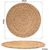 Round Woven Placemats Natural Straw Braided Rattan Placemats Heat Resistant Boho Place Mats For Dining Table JT314