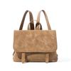 Women's Bag Pearl Vegetable Tanned Cowhide Backpack Genuine Leather Mailman Fashionable Retro