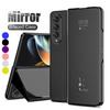 Étui à rabat miroir pour Samsung Galaxy Z Fold 7 6 4 3 2 Housse de protection Smart View Support Kickstand Funda Coque Shell Capa