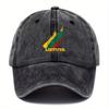 Pc of Vintage Washed Baseball Cap Featuring a Stylish Lithuanian Basketball Print Design Adjustable Dad Hat Mixed Color Dist