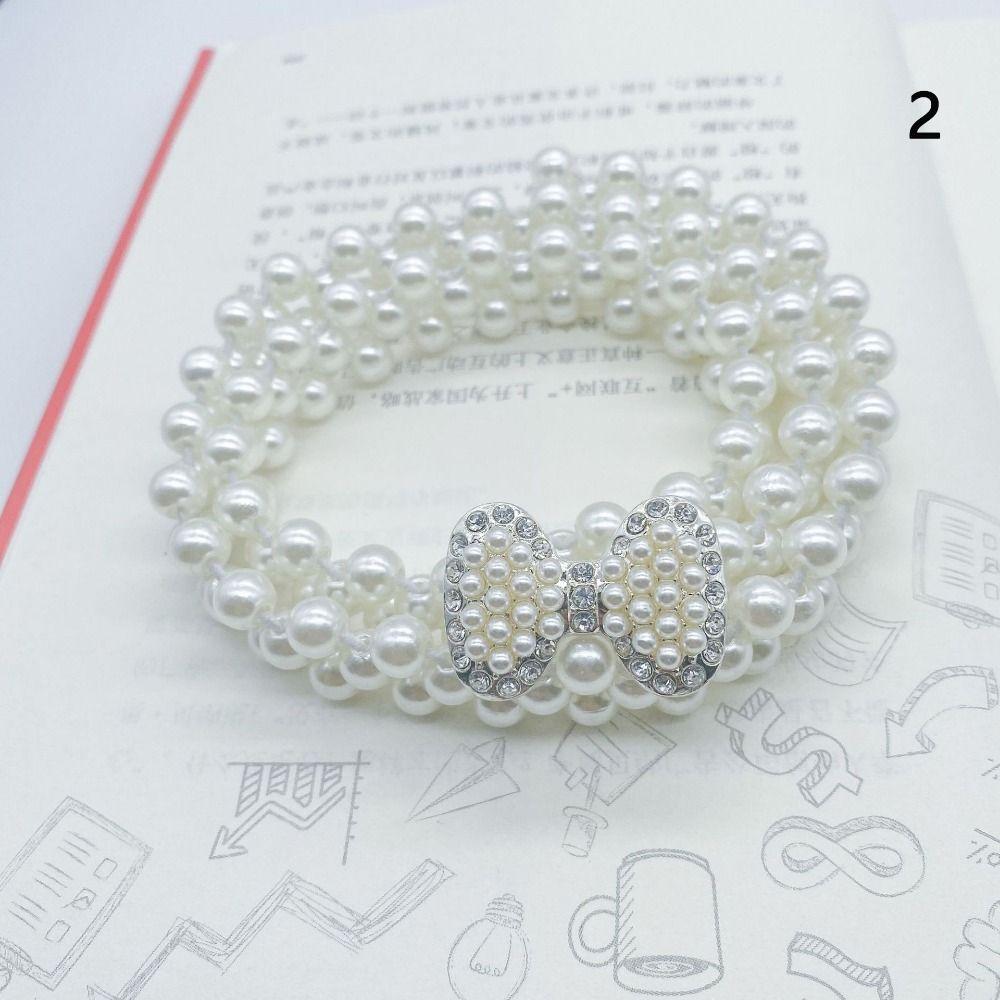 Elegant Pearl Waist Belt Elastic Waist Chain New Elastic Belt  for Women