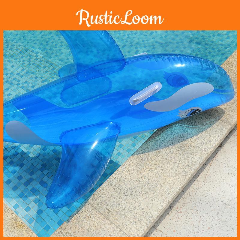 Inflatable Large Whale Water Park Float Adult Ride-on Water Toy Blue Pvc Material 150*84*68cm