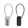 Security Coded Lock 4 Digit Password Combination Lock Anti-theft Travel Luggage Suitcase Wire Rope Padlock Security Tools