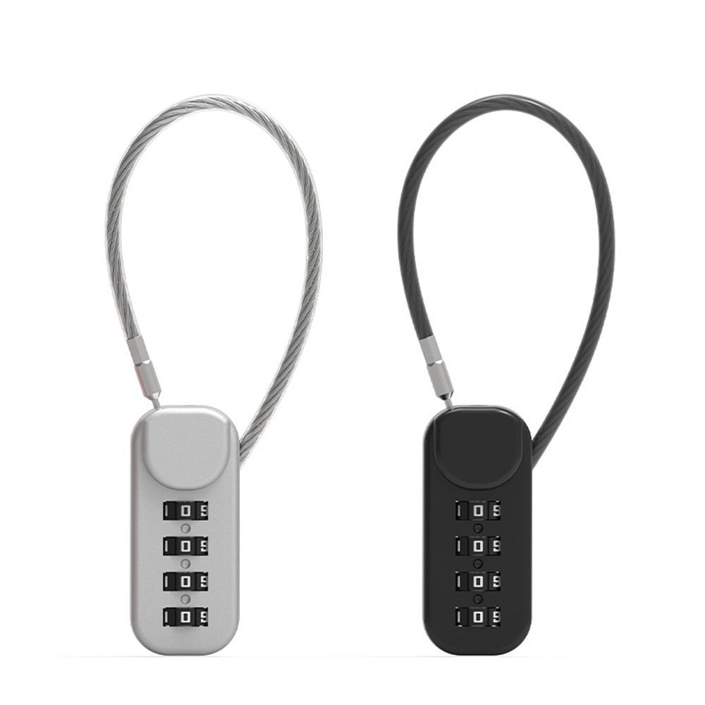 Security Coded Lock 4 Digit Password Combination Lock Anti-theft Travel Luggage Suitcase Wire Rope Padlock Security Tools