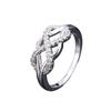 Korean Style Geometric 8-Shaped Zirconia Women's Ring