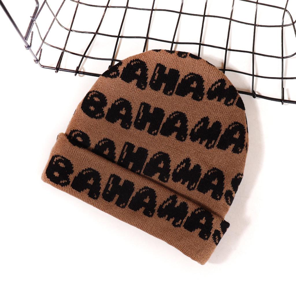 Knitted Letter Bahamas Cap Breathable Hat Urban Streetwear In Seasons Cold