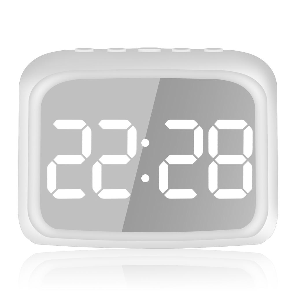 Kids Alarm Clock with Bluetooth Speaker Toddlers Digital Clock with Dimmable Night Light Rechargeable Kids Bluetooth Digital