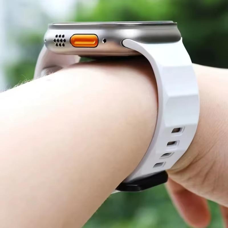 Soft Silicone Band for Apple Watch Ultra 3/2 49mm 46mm 45mm 44mm 42mm 40 41 Mm Sport Wristband iWatch Series 11 10 9 8 7 5 SE 3