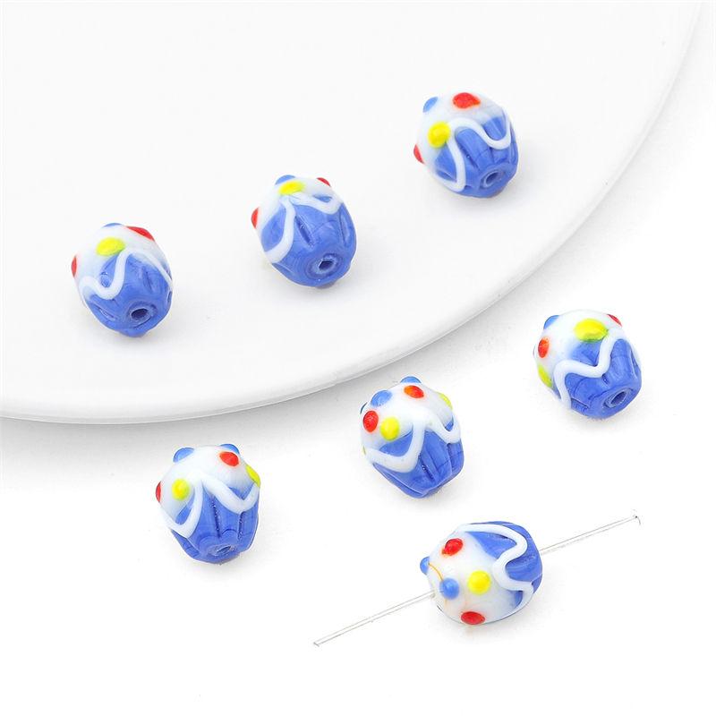 2pcs/Bag Cute Lampwork Glass Cake Beads Charm Loose Beads For Necklace Bracelet Earring DIY Jewelry Craft Making Supply