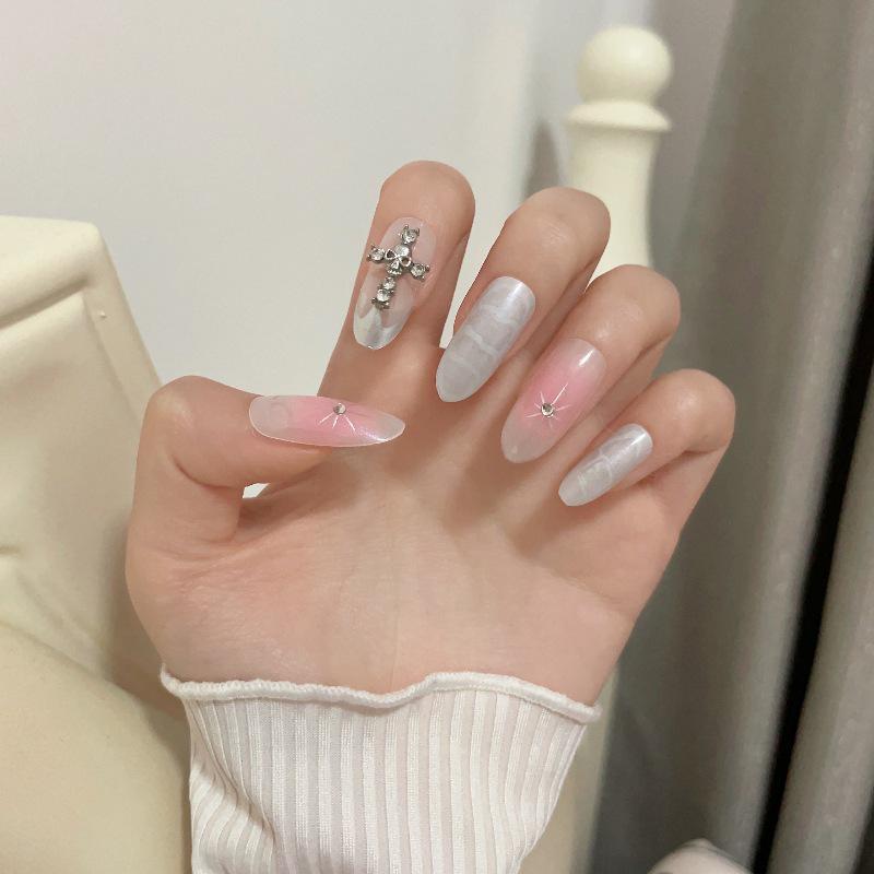 Luxurious Handmade Translucent Nail Tips for Autumn/Winter – Soft Texture, High-Class Feel