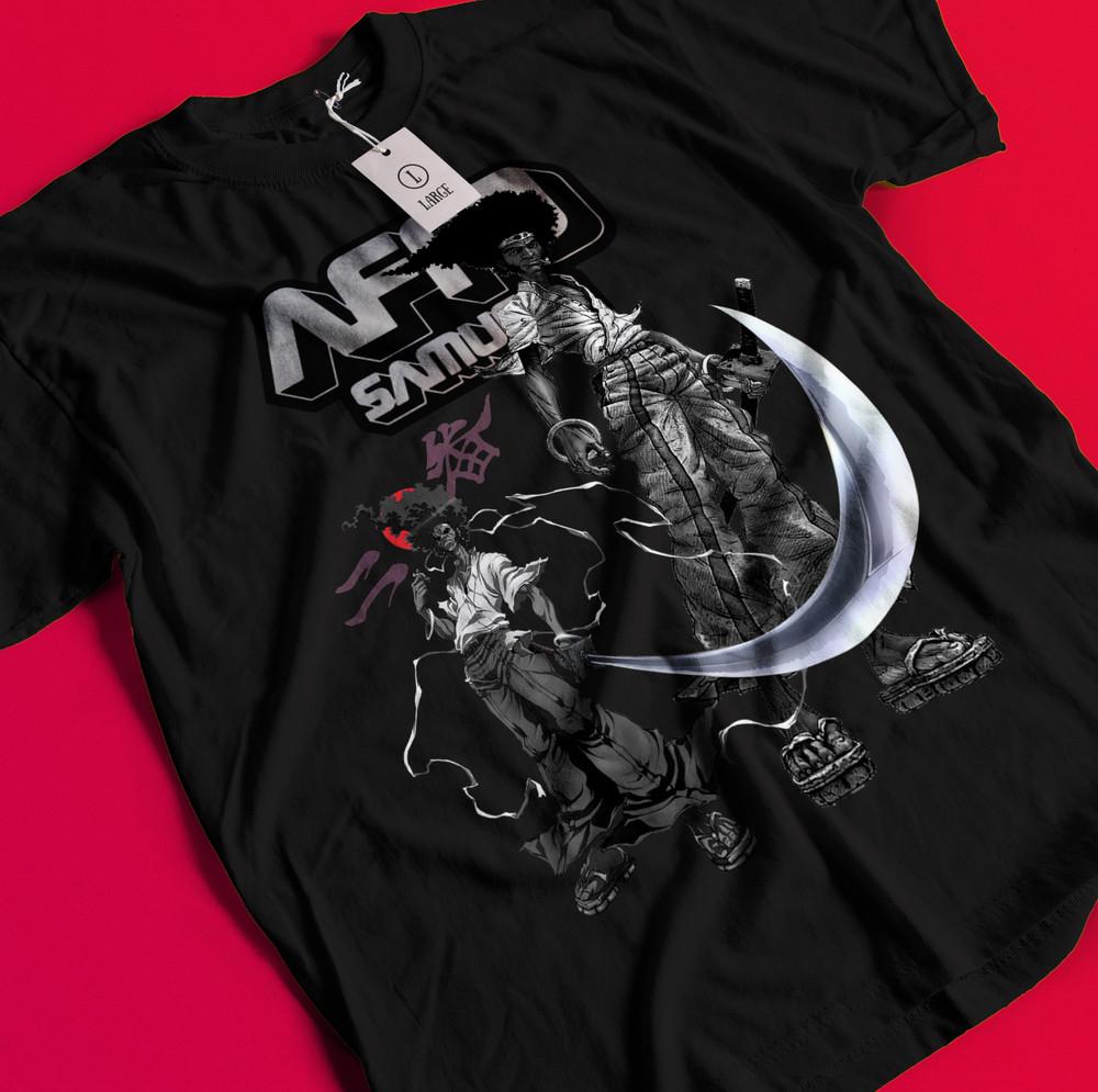 

Afro Samurai Shirt Rokutaro Tshirt Ninja T-Shirt Jinno Otsuru Sio Okiku Sword BB708 S
