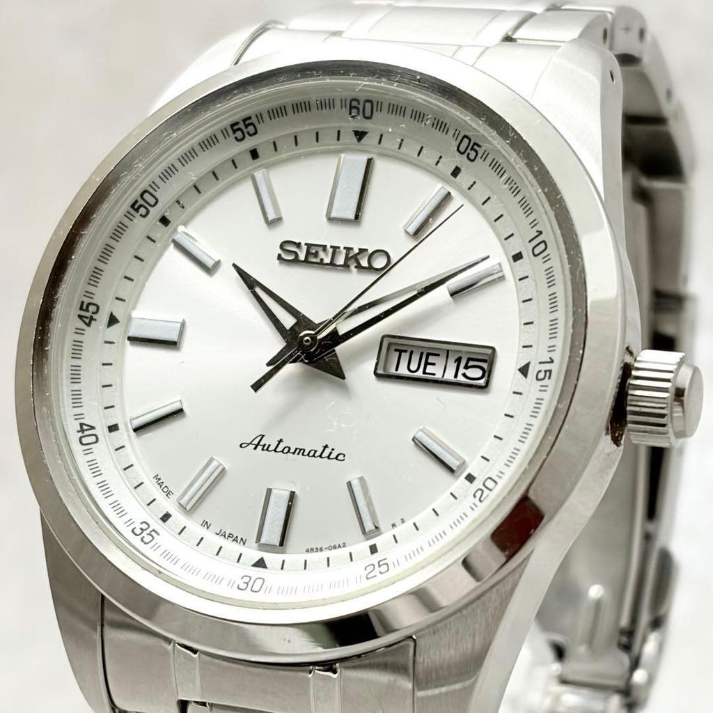 Used [In operation] Seiko 4R36-05Z0 Automatic Day Date Back Skelton Luminous